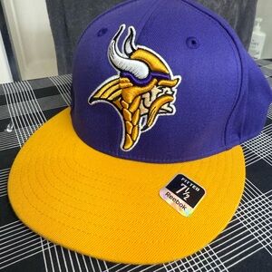 Vikings Reebok Yellow and Purple Fitted Cap